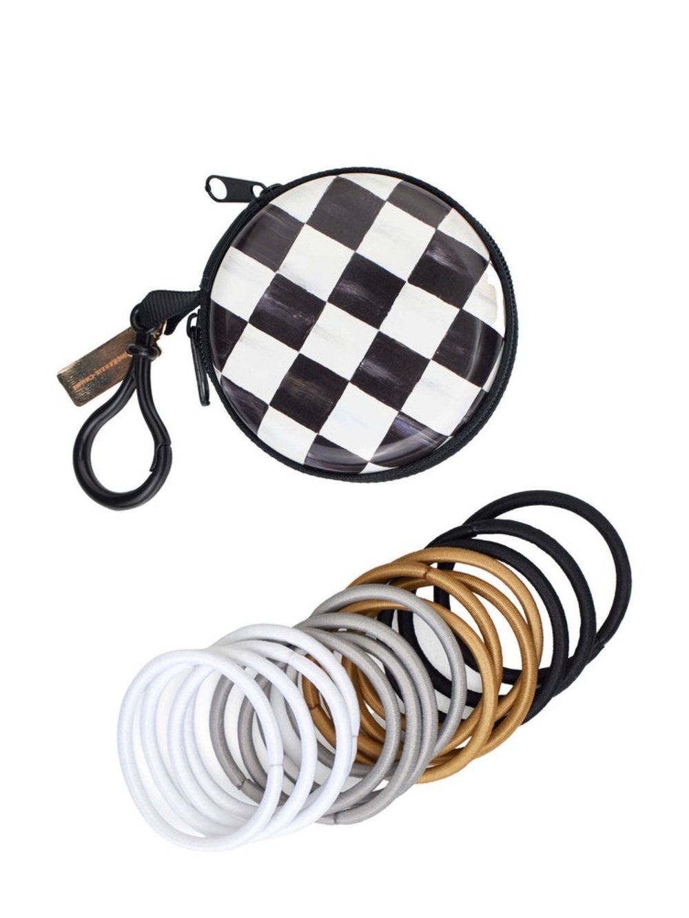 Mackenzie-Childs x Goody Collab Elastics Pouch in Courtly Check, NWT
